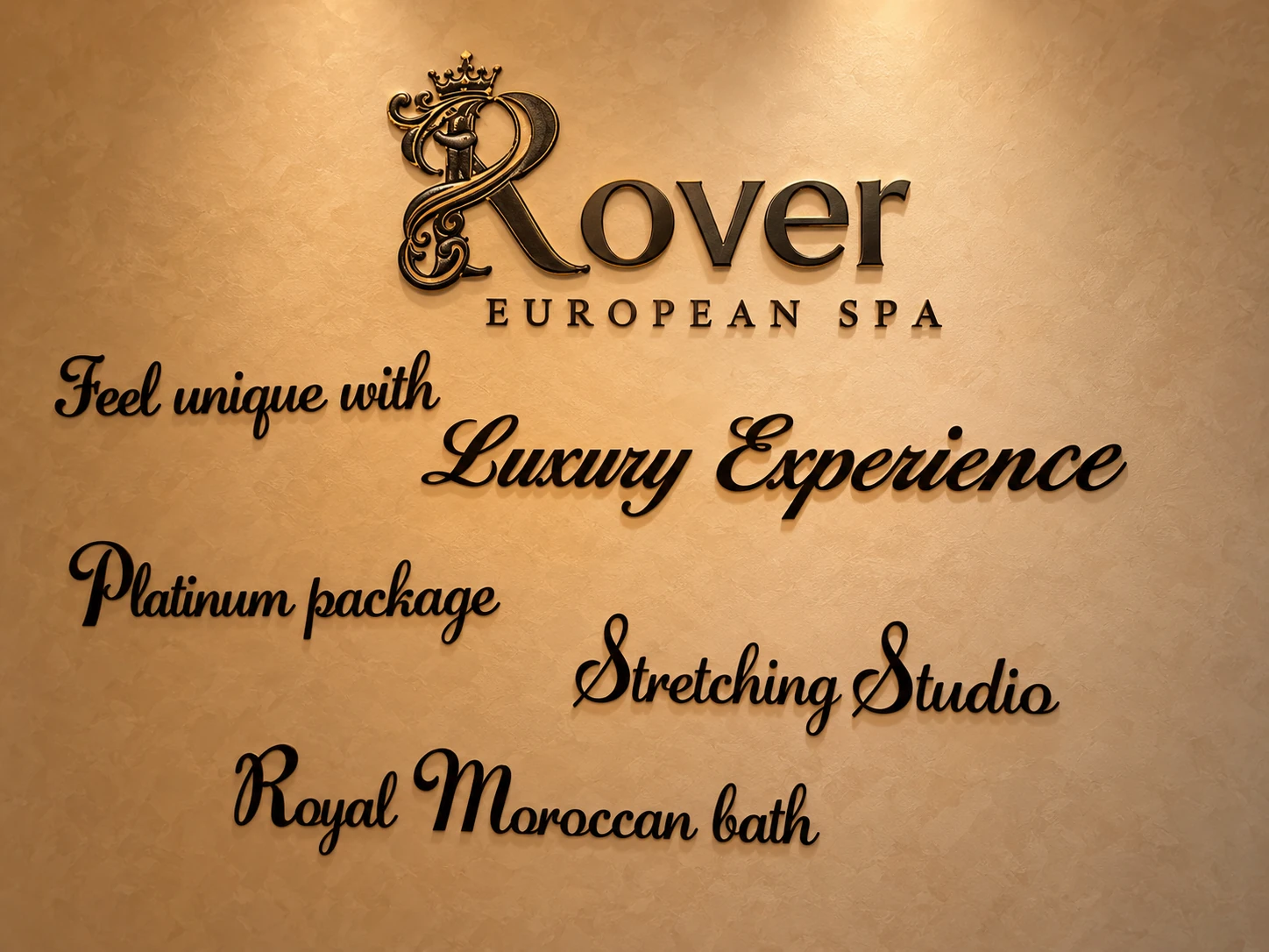 Rover European Spa sign and spa experiences